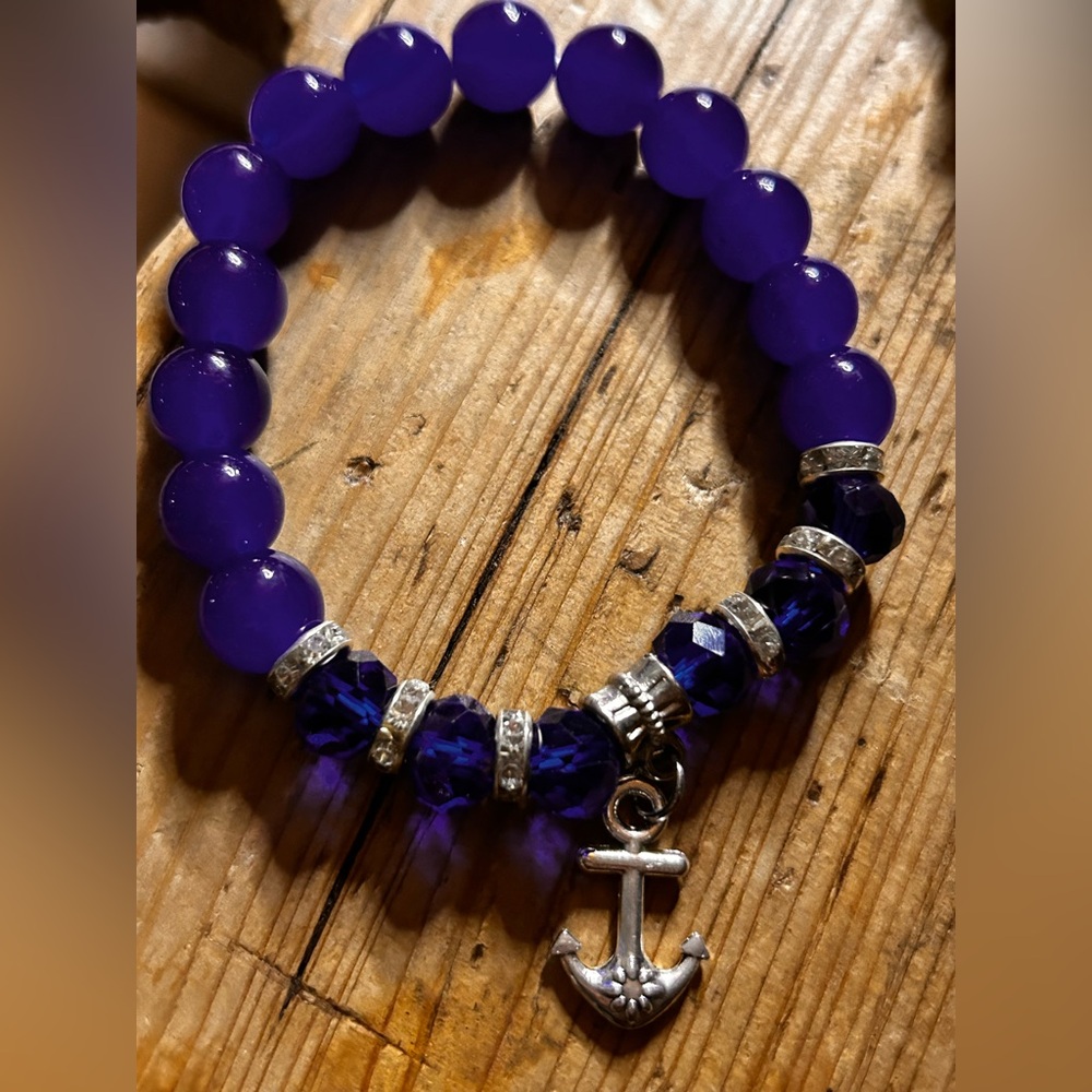 Cobalt Blue Bead Bracelet